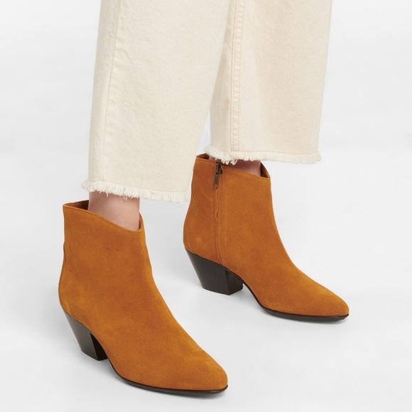 NWT ISABEL MARANT Dacken suede ankle boots, cognac, Size 41 - Picture 1 of 15
